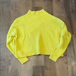Neon greenish Ribbed Women's Sweater